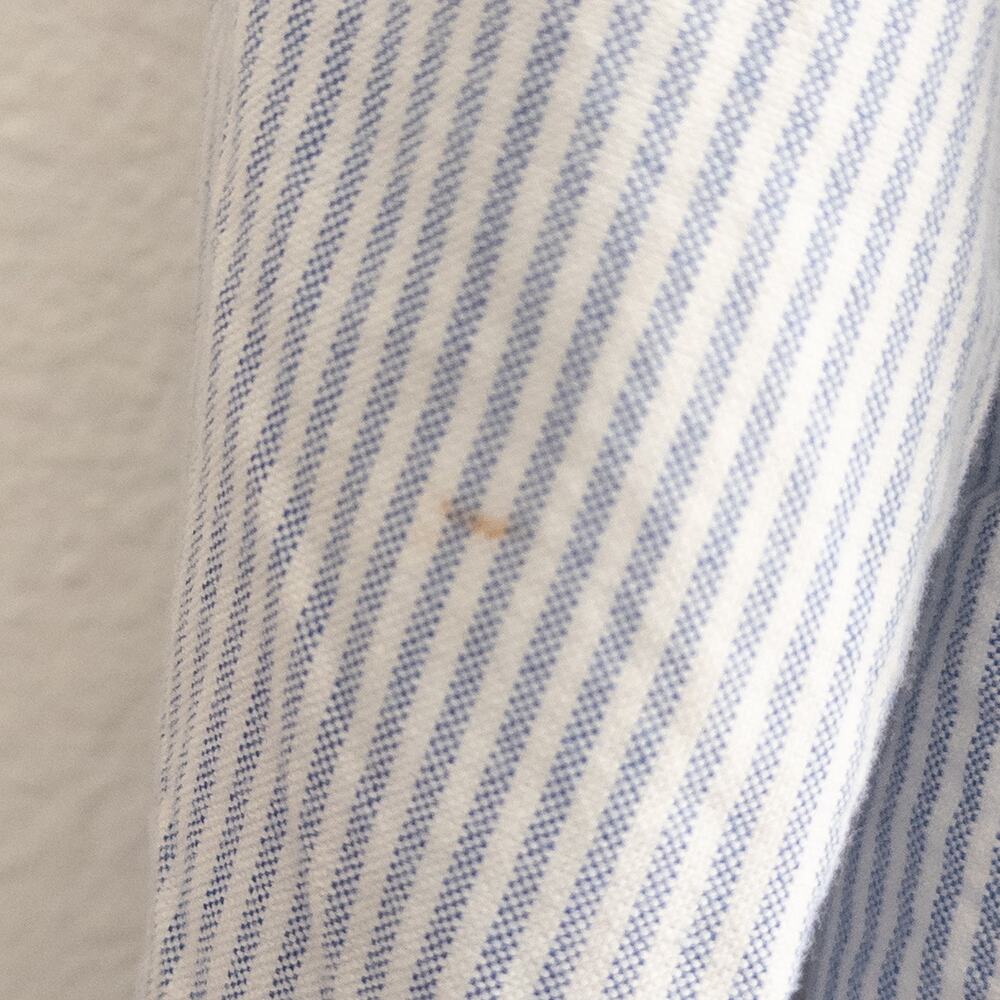Ralph Lauren Button Down Shirt Striped Blue and White Size Large - Picture 8 of 8